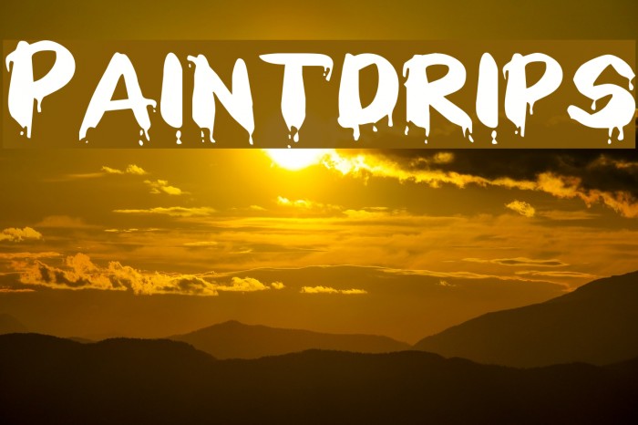 Paintdrips Font examples
