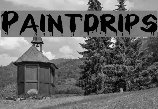 Paintdrips Font examples