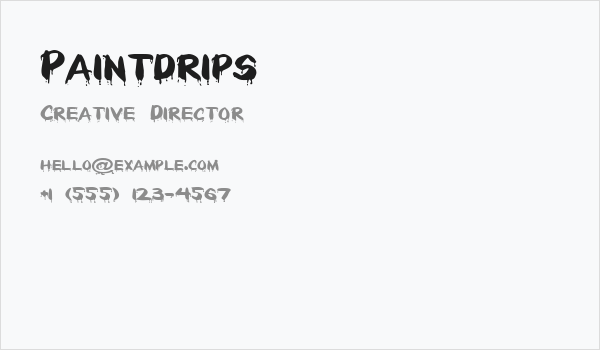Paintdrips Business Card