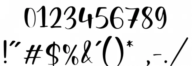 Painted Gallery Font OTHER CHARS