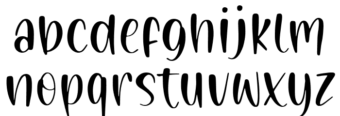 Painted Gallery Font LOWERCASE