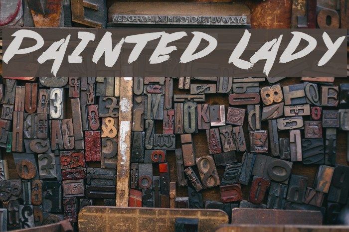 Painted Lady Font examples