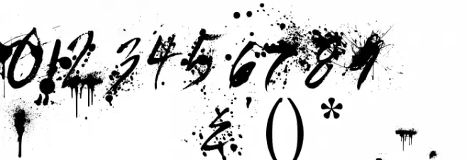 Painted Messy Font OTHER CHARS