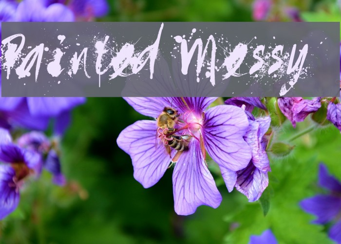 Painted Messy Font examples