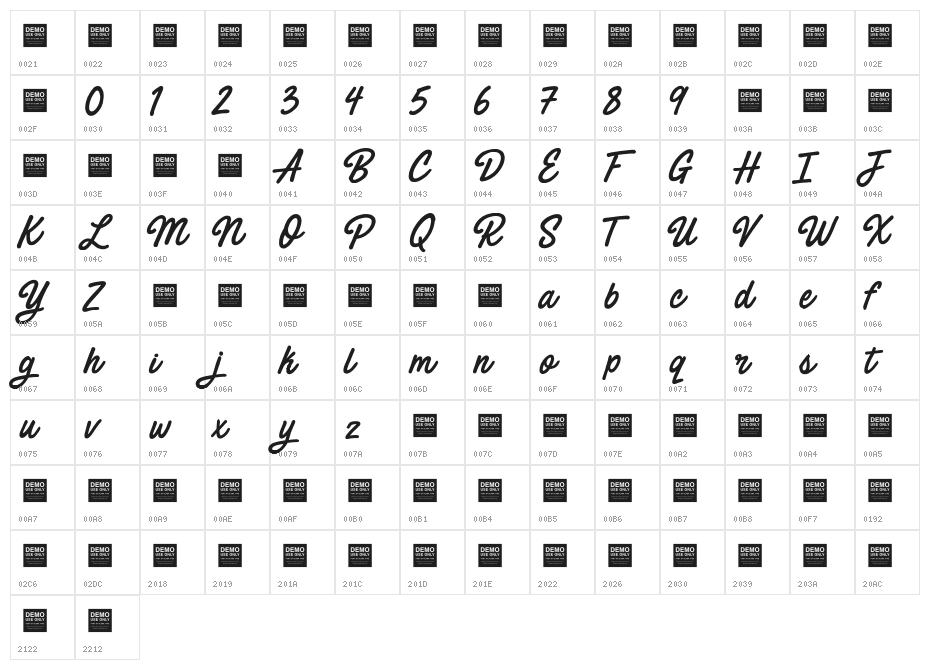 Painted Paradise Character Map