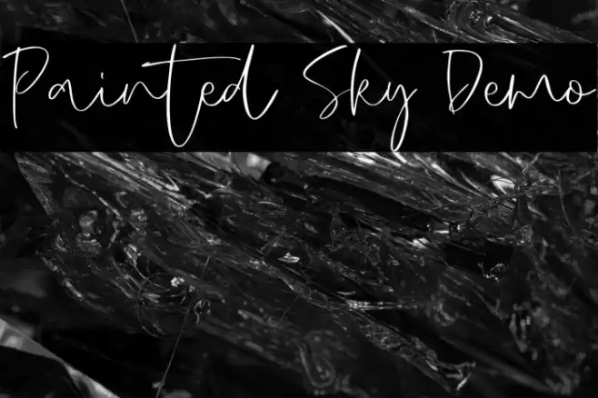 Painted Sky Demo Font examples