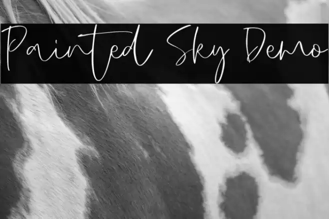 Painted Sky Demo Font examples