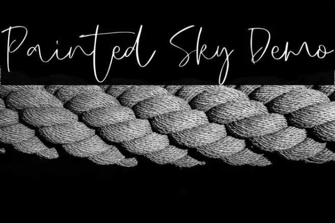 Painted Sky Demo Font examples