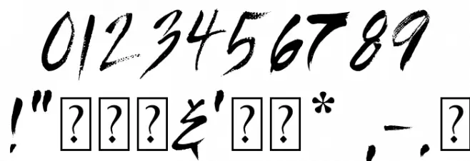 Painted Font OTHER CHARS