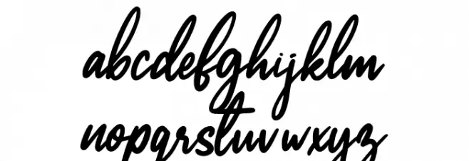 Painted Schriftart Kleinbuchstaben