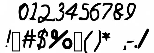 Painted_love Font OTHER CHARS