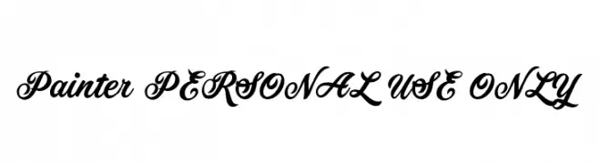 Painter PERSONAL USE ONLY  Frei Schriftart Herunterladen