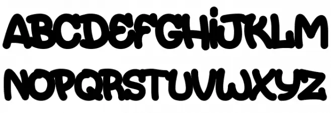 Painterz Schriftart Groß
