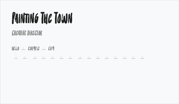 Painting The Town Business Card