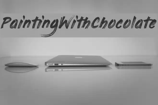PaintingWithChocolate Font examples