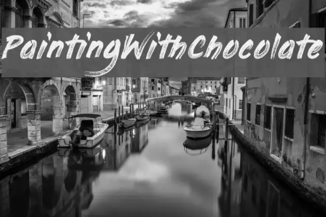 PaintingWithChocolate Font examples