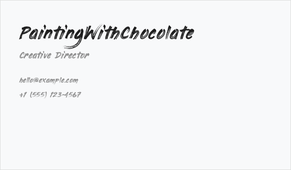 PaintingWithChocolate Business Card