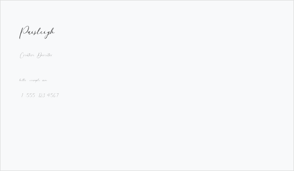 Paisleigh Business Card