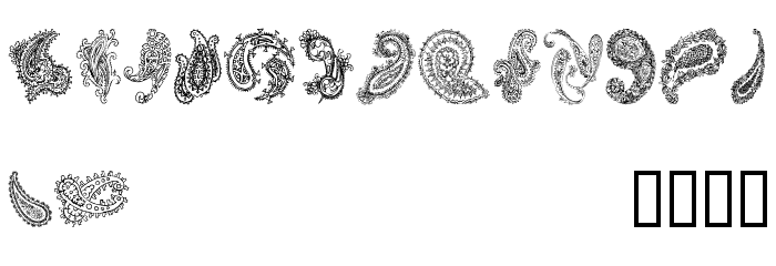 Paisley II Font LOWERCASE