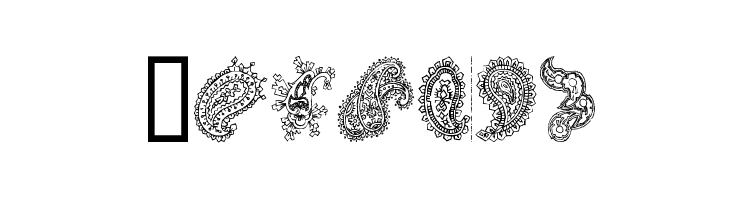 Paisley  font caratteri gratis