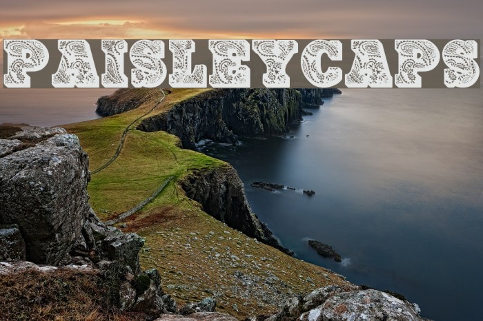 PaisleyCaps Font examples
