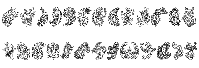 Paisley Font LOWERCASE