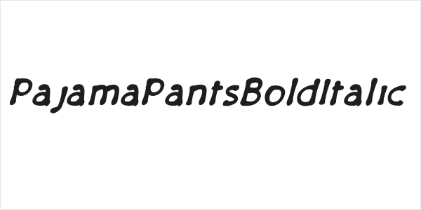 PajamaPantsBoldItalic Logo