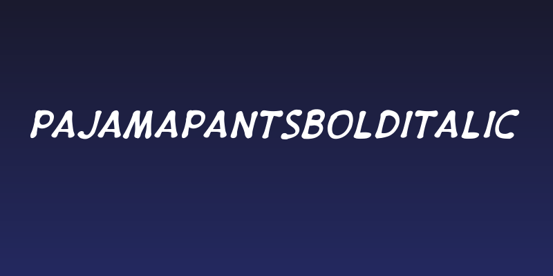 PajamaPantsBoldItalic Social Header