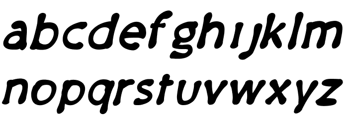 PajamaPantsBoldItalic Font LOWERCASE