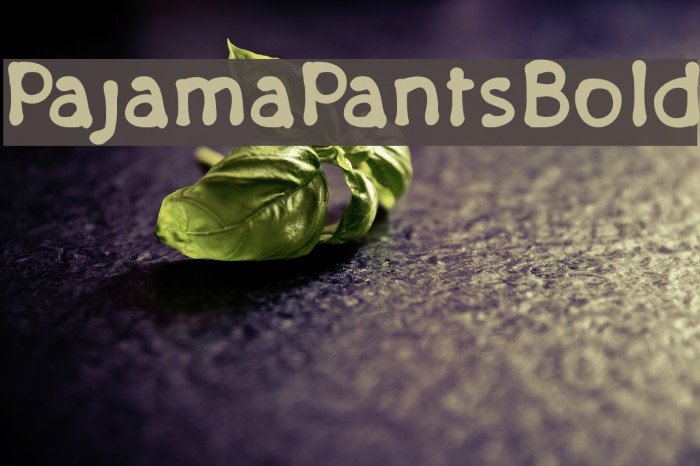 PajamaPantsBold Font examples