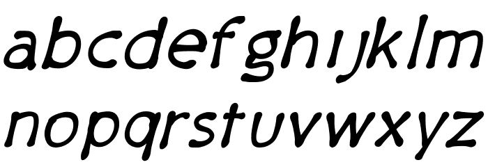 PajamaPantsItalic Font LOWERCASE
