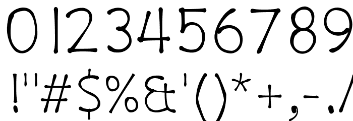 PajamaPantsLight Font OTHER CHARS