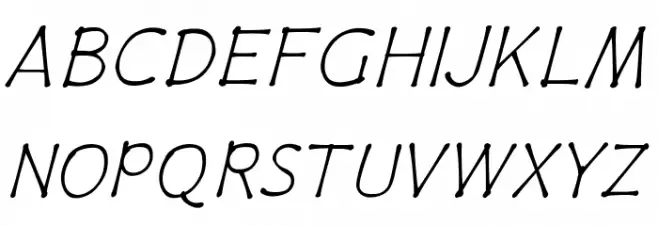PajamaPantsLightItalic 字体 大写