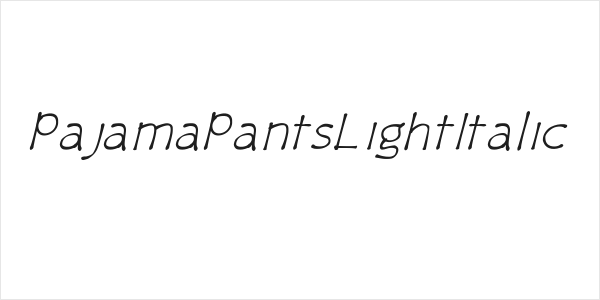 PajamaPantsLightItalic Logo