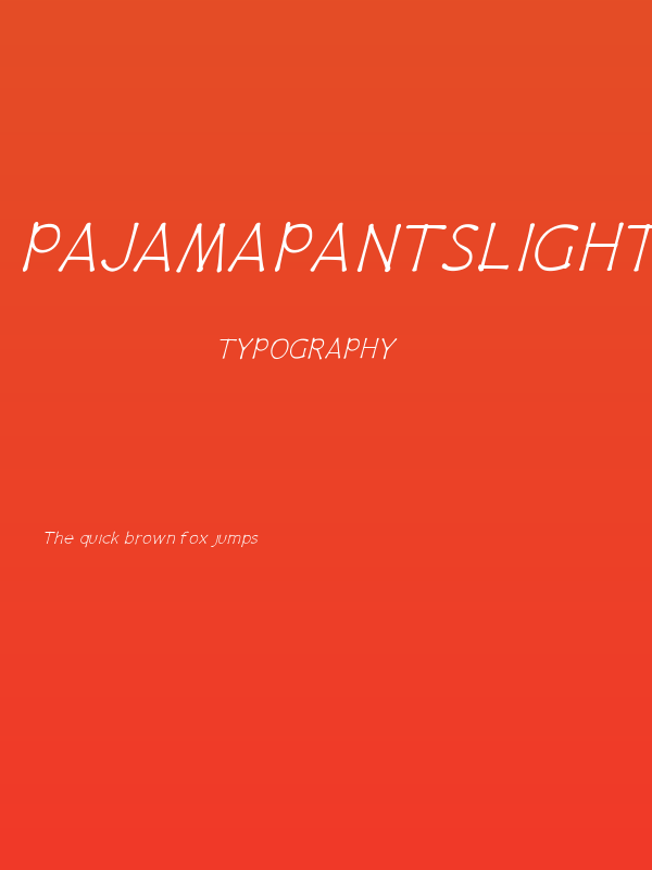 PajamaPantsLightItalic Poster