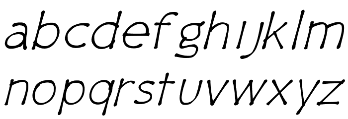 PajamaPantsLightItalic Font LOWERCASE