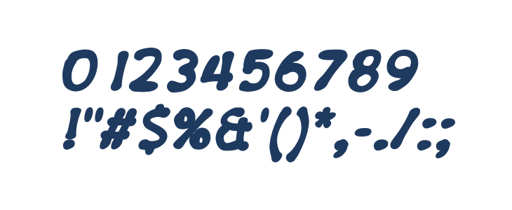 PajamaPantsXBoldItalic Other Characters