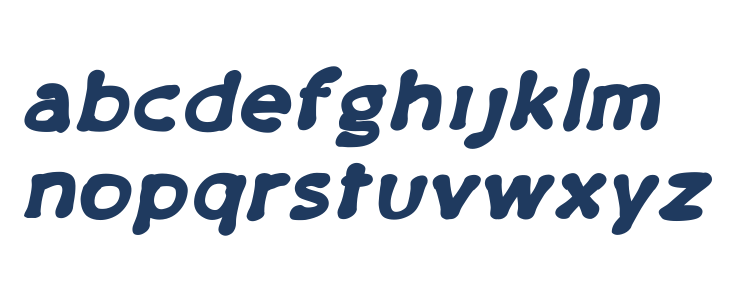 PajamaPantsXBoldItalic Lowercase