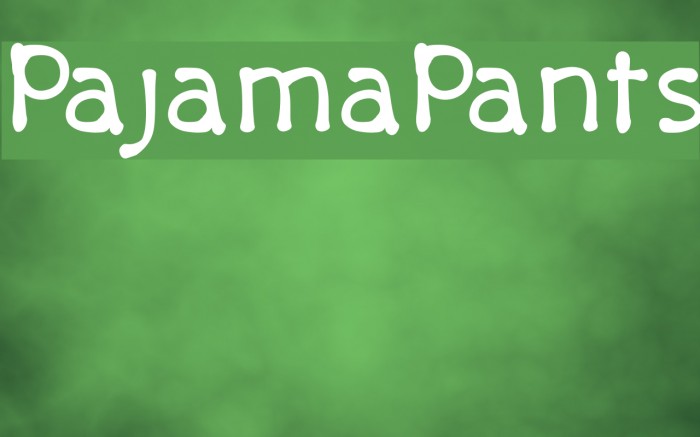 PajamaPants Font examples