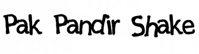 Pak Pandir Shake  Frei Schriftart Herunterladen