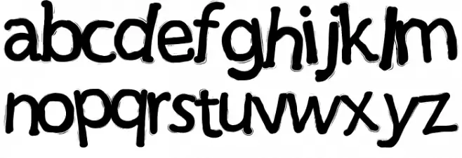 Pak Pandir Shake Schriftart Kleinbuchstaben
