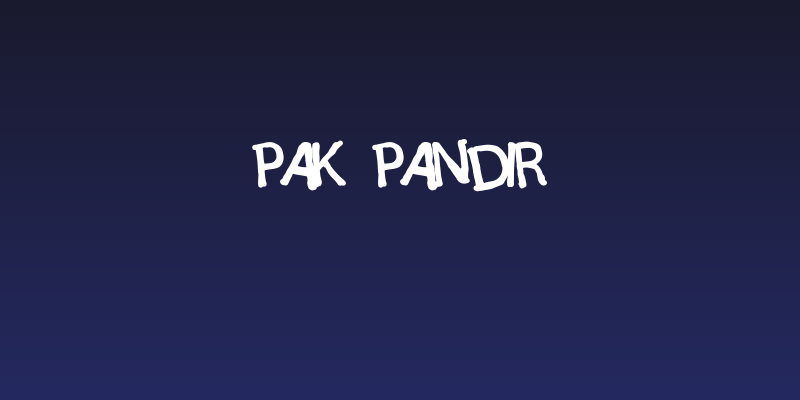 Pak Pandir Social Header
