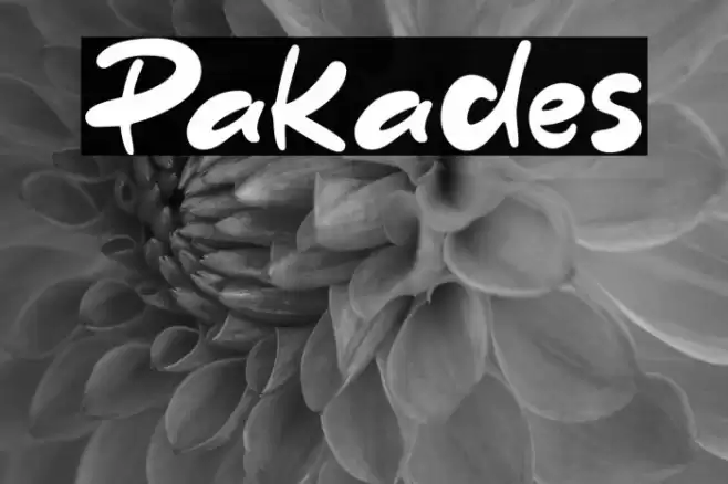 Pakades Font examples