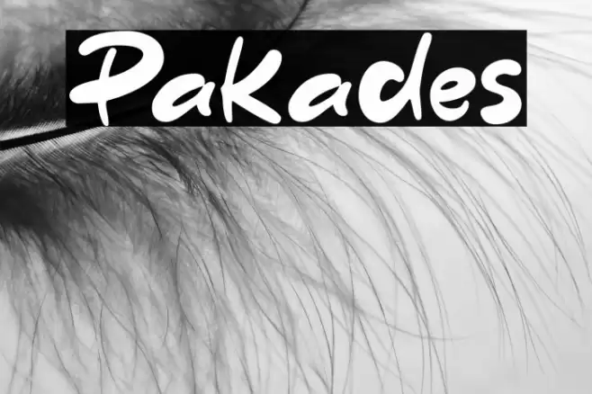 Pakades Font examples