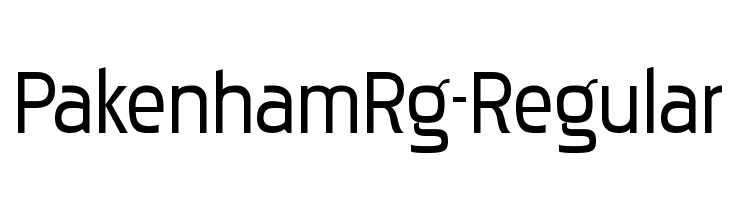 PakenhamRg-Regular Font