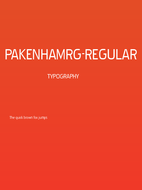 PakenhamRg-Regular Poster