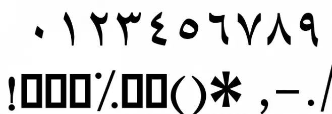 Pakistani I Font Alte caractere