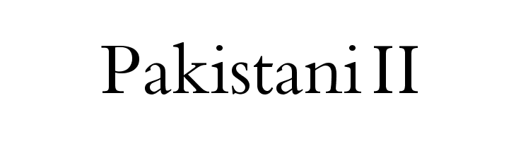 Pakistani II Font