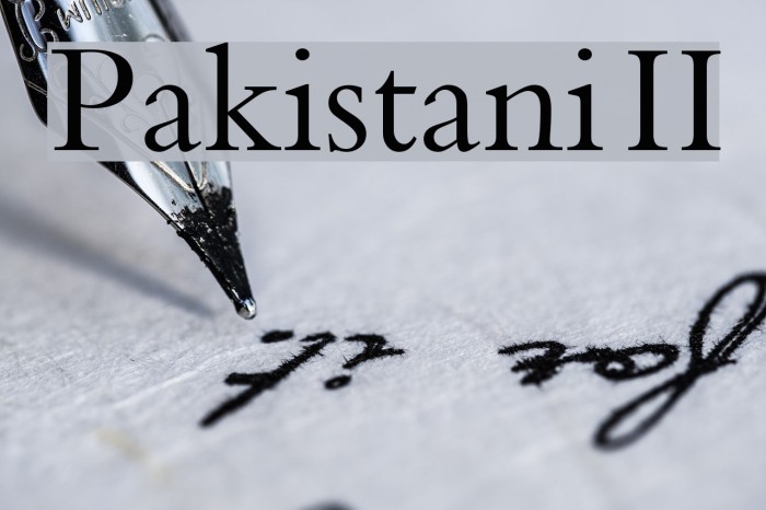 Pakistani II Font examples