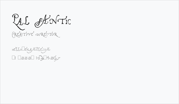 Pal Antic Business Card